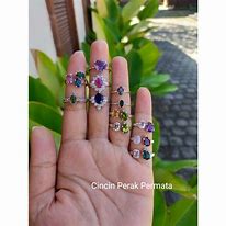 Cincin Perak Permata Hijau Secara Manual Shopee